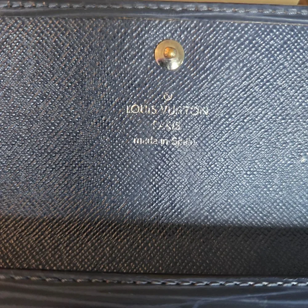Authentic Louis Vuitton Blue Epi Long Wallet
